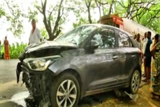 Car, Bike Accident at Pallipadu Village in Khammam district