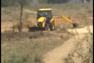 jcb machine is being used