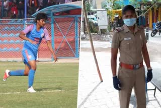 Indian women team's footballer Indumathi Kathiresan serving nation as cop amid coronavirus crisis