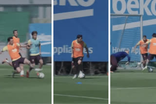 Lionel Messi, Barcelona Training