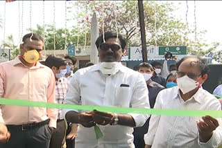 transport minister puvvada ajay kumar inaugurated masks parches center in kammam