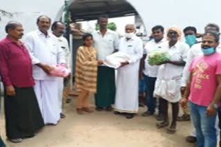 donor distribute groceries in banagaanapalle nellore district