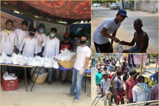 students in vijayawada helping poor