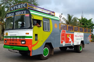 APSTRC BUS TURNED TO LORRY