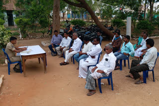 public representatives meeting on corona in  tamballapalle chittore district