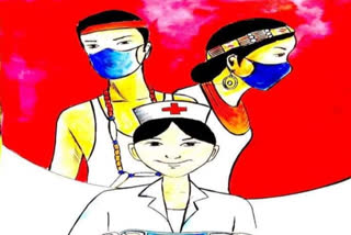 arunachal wangsu community draws traditonal cartoon to aware people against corona