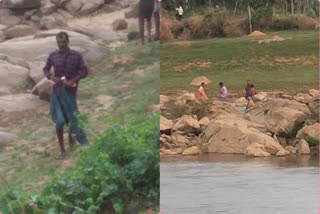 Kerala people came by crossing the river to buy liquor