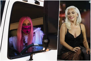 Lady Gaga drives large truck to deliver Chromatica to retailers