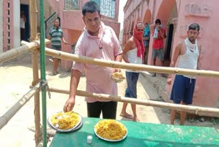 Bihar youth diet in a quarantine center