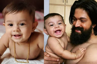 യഷും ജൂനിയര്‍ യഷും ഒറ്റ ഫ്രെയിമില്‍  kannada actor yash baby boy latest photos  yash baby boy latest photos  radika pandit instagrame  കന്നട താരം യഷ്