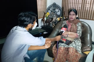 Tamil Nadu Congress Legislator Vijayadharani speaking to ETV Bharat