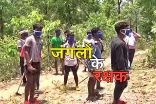 People of Rampur doing duty to protect forests in ranchi