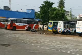 buses on the road in Boudh.