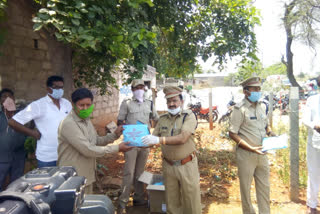 Distributing masks and sanitizers to drivers under the aegis of the Department of Transportation