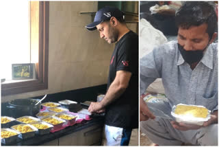 Virender Sehwag and his family cook food at home, distributed to migrant labours