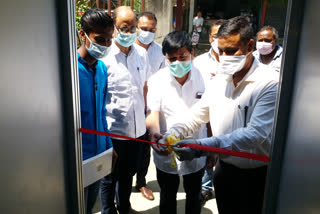 Sanitizer machine install at Golaghat Transport Department Office