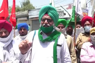 farmers Protests against Center and Punjab Government in sangrur
