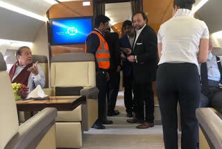 ormer prime minister Nawaz Sharif inside a plane