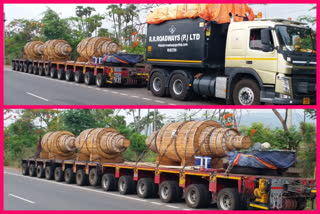 huge lorry with 102 tyres in vizianagaram