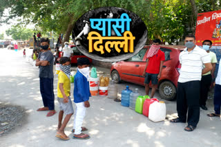 water scarcity in different locations of delhi