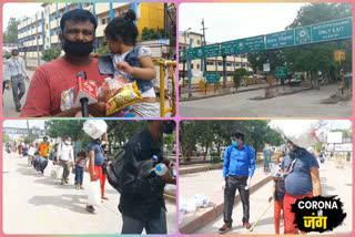 Migrant laborers taken to the station carrying out social distancing