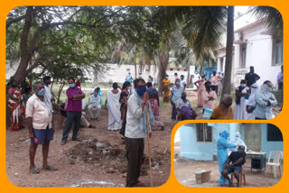 యు.కొత్తపల్లిలో కరోనా పరీక్షలు నిర్వహించిన అధికారులు