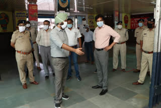 Administrative staff reviewed the stations in narsinghpur