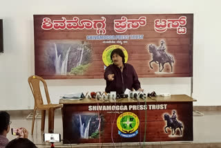 MLA Kumara Bangarappa Press Meet in Shimoga