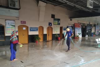 raipur railway station sanitization