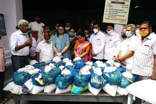 kavya kishan reddy distributed daily commodities