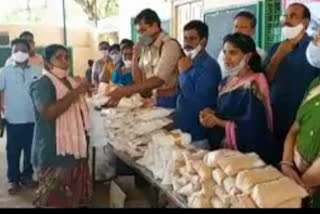 Distribution of essentials to the poor people