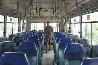 HRTC buses sanitized