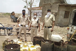 liquor making items confiscation in neemuch