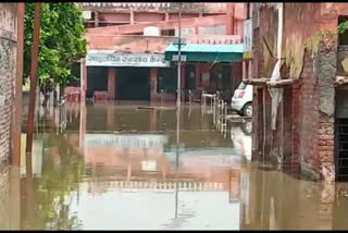 Waterlogging outside Ghaziabad Health Center