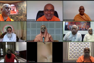 RSS leaders Video Conference With Swamijies