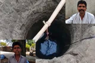 father-and-son-dug-well-infront-of-home-on-16-feet-depth-got-success