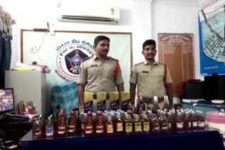 krishna istrict police seized Illicit alcohol