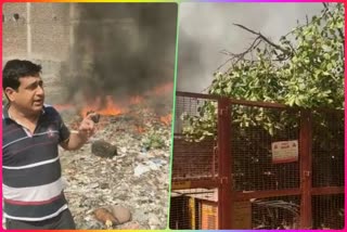 Residents of C block disturbed by burning garbage in the open in Dilshad Garden