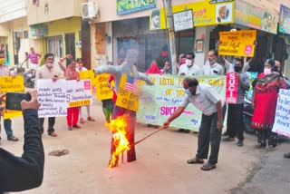 BALLARI SUCI(C) PARTY PROTEST AGAINST DONALD TRUMP