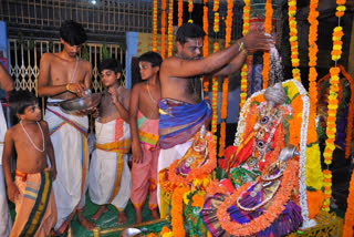 Traditionally marriage of lord Venkateswaraswamy Kalyanam in westgodavari district