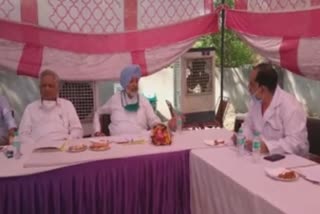 balbir sidhu and rana kp visit nangal