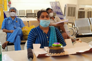 covid-19 patient Celebrated birthday at Civil Hospital