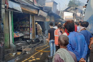 Fire breaks out at a market in Siliguri, seven shops gutted