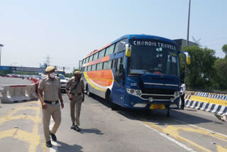 Delhi-Noida border sealed corona virus lockdown