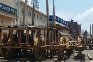 Ratha yatra preparation in puri