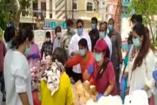 mla dhanam nagendar groceries distribution in hyderabad