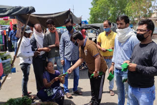 Distribution of mask and sanitizer, Rajsamand bjyumo news