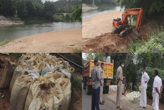 illegal sand mining  sand mining  palakkad news  sand mining palakkad  മണല്‍ കടത്ത്  അനധികൃത മണല്‍  പാലക്കാട് മണല്‍ കടത്ത്