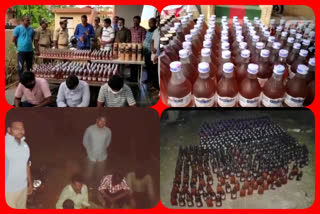Telangana liquor siegzed by krishna district police