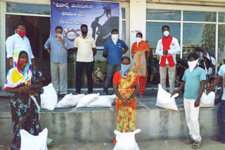 helping hands doing help to poor in khammam